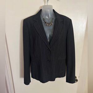 APT.9 Charcoal Black Pinstripe Blazer Jacket SZ 12 Womens​